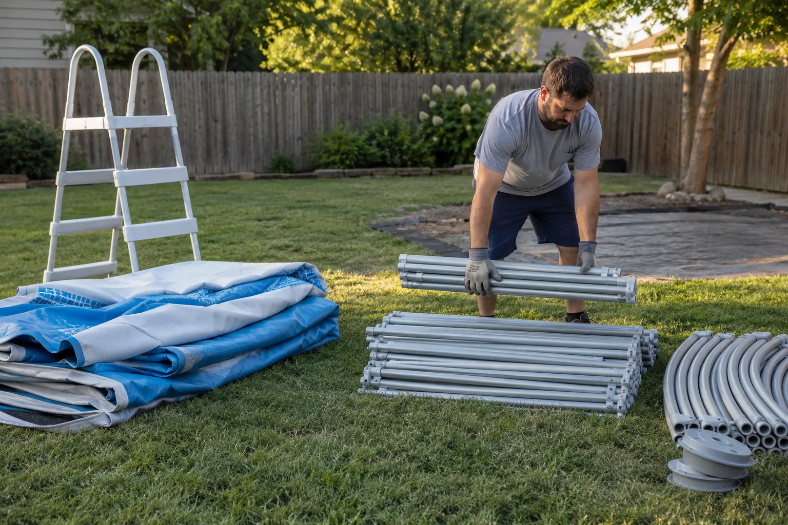 Detailed preparation for above-ground pool removal